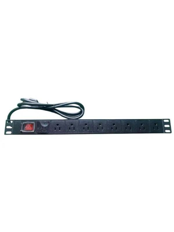 [PDU08-10A] SAXXON PDU08-10A - Barra PDU con 8 Contactos Individuales , 10 Amp , 120V , 1UR , Protección contra rayos , Aleación de Aluminio