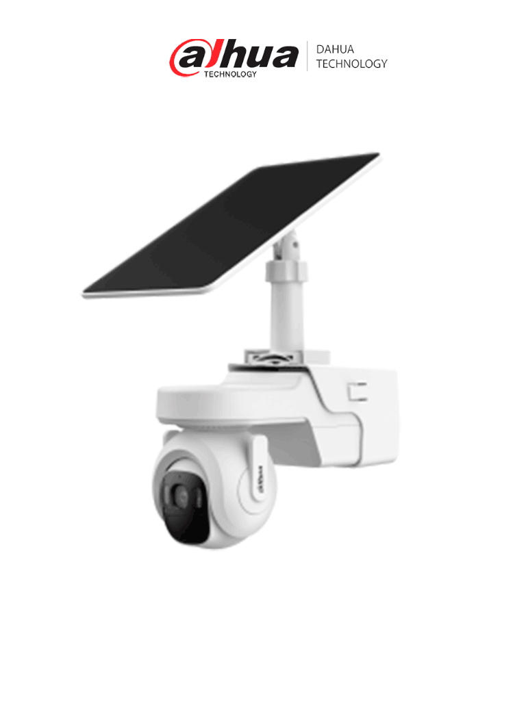 DAHUA  DH-KIT/BP4A-4G/M0508 -Kit cámara PT 4G/ 4MP/panel solar/Batería/ SMD/ Sirena y luz de disuasión activa/Audio bidireccional/ Iluminador dual inteligente/IR 30 m/ luz cálida 20m/ Modo AOV(vídeo siempre activo)/ Ranura para Micro SD/IP66/