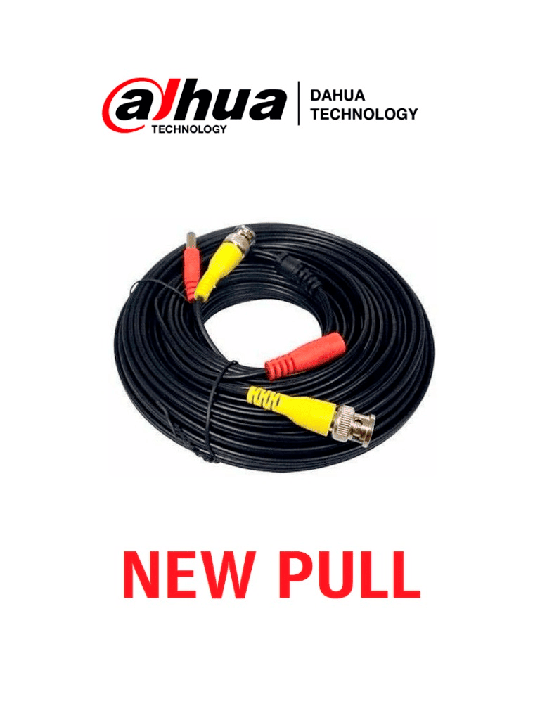 [CABLEKIT] DAHUA CABLEKIT - Cable Siames de 20 Metros Con conectores para Camaras/ Conector BNC y de Energía/ New Pull Sin Caja