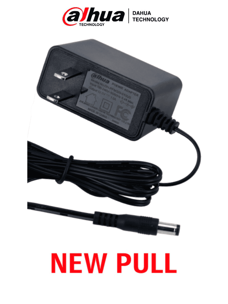 [FUENTEKIT] DAHUA FUENTEKIT -  Fuente de Poder de  12 Vcc 1.5 Amper NewPull / FCC, EN6236B/ Entrada de 100-240 VAC/ Protección de Sobre Corriente y Voltaje/ Cable de 1.5 Mts/ Especial para Camaras de CCTV