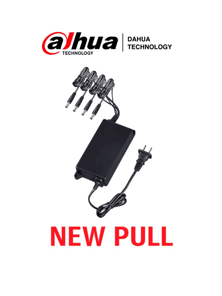 [FUENTEKIT2NEWPULL] DAHUA FUENTE FUENTEKIT2NEWPULL - Fuente de Poder de poder de 2 Ampers con Distribuidor de 4 Canales/ 4 Cables con conector de Energía