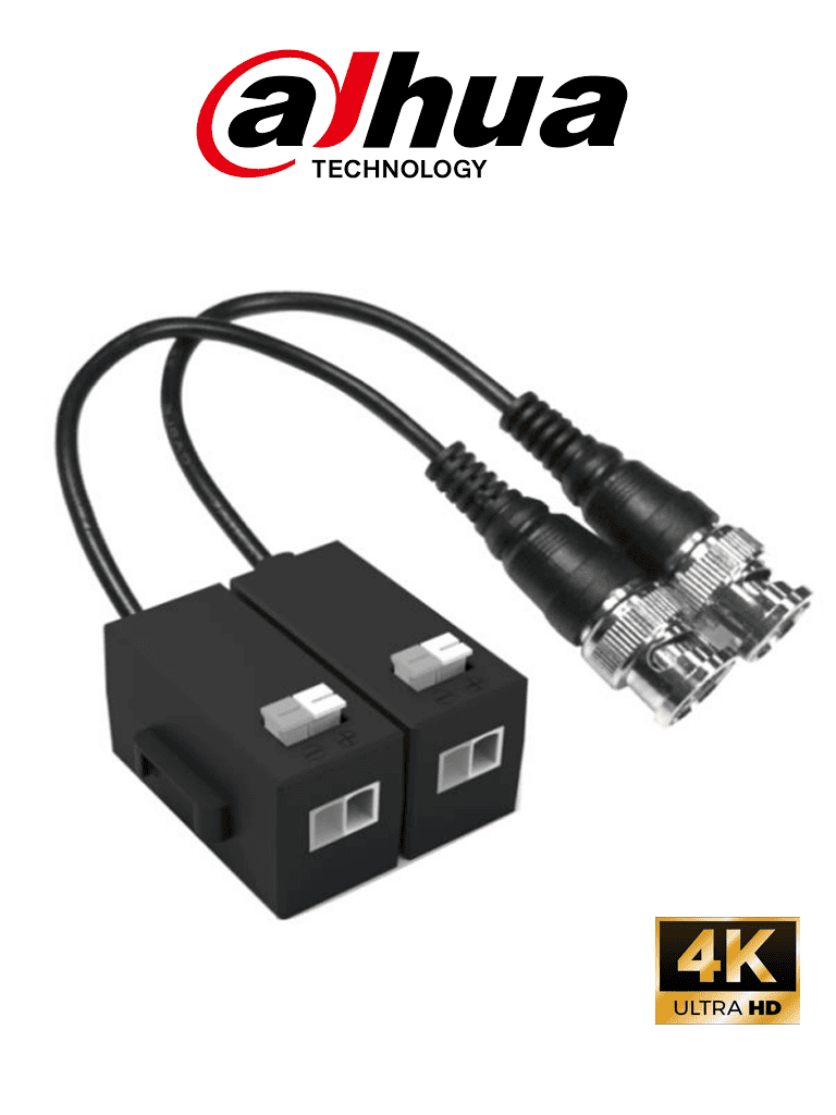 [DH-PFM800-N] DAHUA DH-PFM800-N - Par de transceptores pasivos HDCVI 4K / 1 canal de transmisión de video / 720P hasta 400m (1312.34ft) 1080Phasta 250m(820.21ft) /  UTP CAT 5E & CAT6 / Anti intertferencia hasta 60db / Compatible con formatos HDCVI, AHD, TVI y CVBS