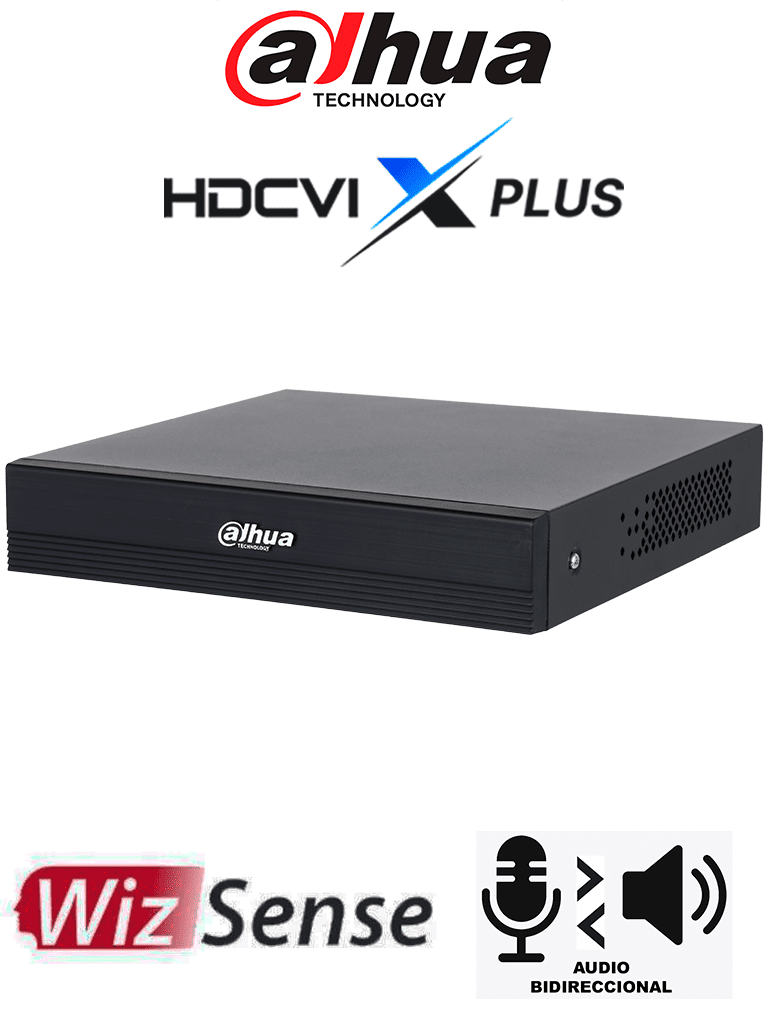 [DH-XVR1B04H-I/T] DAHUA DH-XVR1B04H-I/T - DVR de 4 canales 5MP Lite WizSense y H.265+/ HDCVI X PLUS/ Soporta 4 Canales+2 IP o Hasta 6 Canales IP/Audio Bidireccional en los 4 Canales/ SMD Plus y Búsqueda Inteligente de Humanos y Vehículos/ Compatible con Dolink Care