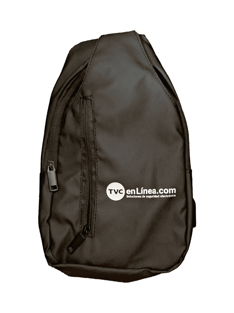 TVC MATPOP Mochila - Mochila de Viaje con Logo de TVC Fabricada con material de Curpiel suave al tacto, Equipada con un puerto USB y cable incluido, puedes conectar tu smartphone. Color Negro.