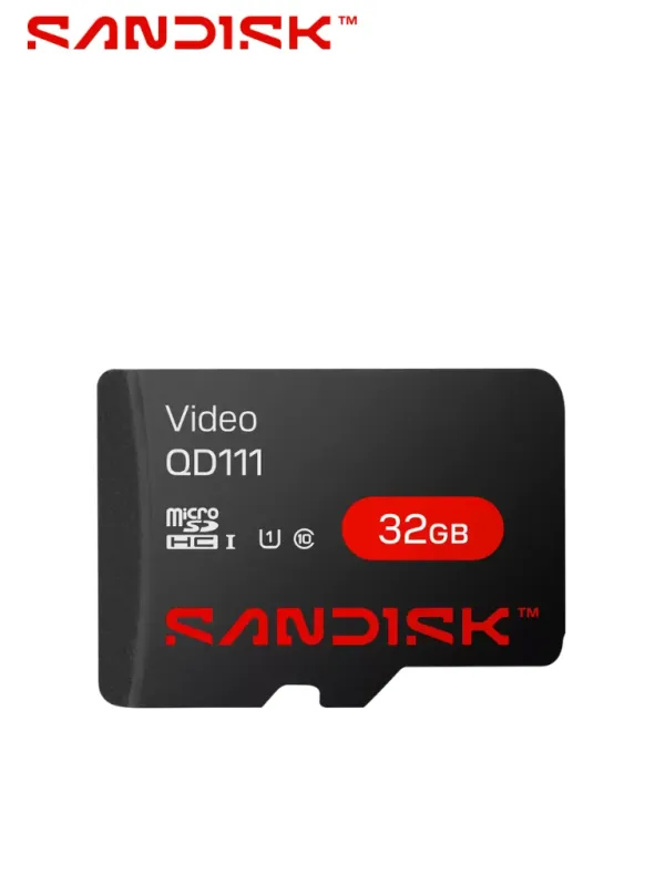 [SDSDQAS4-032G] SANDISK - Memoria SC QD111 MICRO SDHC 32GB / Clase 10/ U1 Lectura 100 MB/S / ESC 20 MB/S / Especializada para Videovigilancia