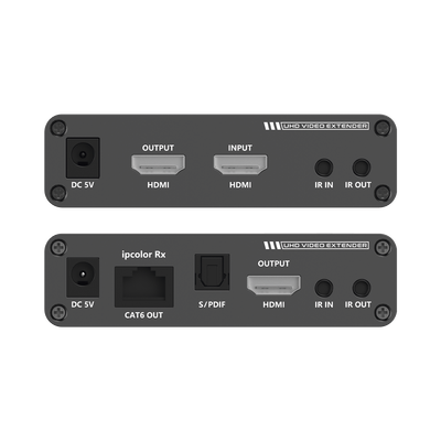 [TT-676] Kit Extensor HDMI hasta 700 metros con Conexión en Cascada / 4K @ 60 Hz/ 70 metros PTP con Cat 6, 6a y 7 / IPCOLOR / CERO LATENCIA / SIN COMPRIMIR / Salida Loop / IR bidireccional / Puerto S/PDIF / Soporta ARC / Soporta 10 TT-676-Rx.