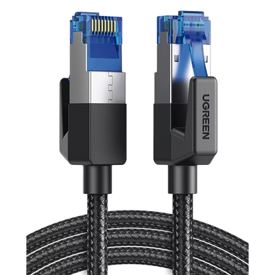 [80431] Cable Ethernet Cat8 CLASS F/FTP Redondo con Malla de Nylon 2 Metros (6.56 Pies)