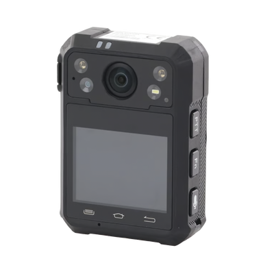 [DS-MCW40B/128G/GLE] Body Camera Portátil / Grabación a 1920 × 1080p / Pantalla Frontal 1.77 TFT / Conexión Remota 4G / WiFi / GPS / Fotos de Hasta 40 Megapixel / IP68 / H.265 / 128 GB de Almacenamiento / Microfono Integrado