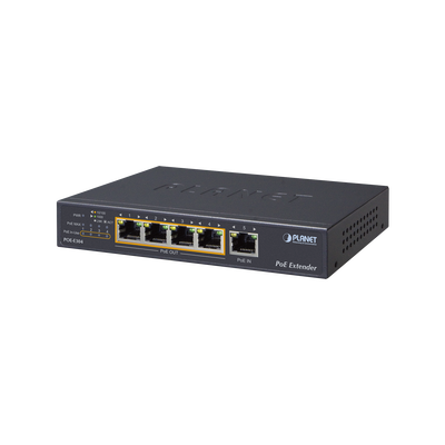[POE-E304] Extensor Ultra PoE de 65 Watts Con 4 Puertos Gigabit de Salida 802.3 af/at