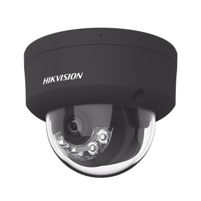 [DS-2CD2143G2-LIS2U(BLACK)] Domo IP 4 Megapixel / Color Negro / Lente 2.8 mm / Dual Light (30 mts Luz Blanca + 30 mts IR) / 2 Micrófonos Integrados / ACUSENSE / Exterior IP67 / IK10 / WDR 120 dB / PoE / ONVIF / Micro SD / Metal / ACUSEEK