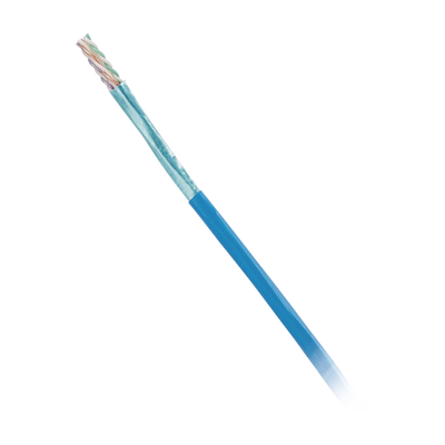 Bobina de Cable Blindado F/UTP de 4 Pares, Cat6, LSZH (Libre de Gases Tóxicos), Color Azul, 305 Metros (1000 Pies)