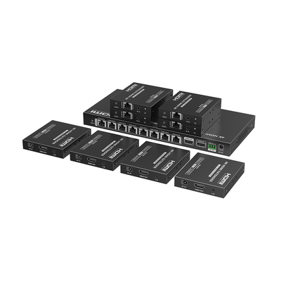 [TT-828N] Kit Divisor y Extensor HDMI | 1x8 | Hasta 70 m |Resolución 4K @ 60 Hz | Cat 6/6a/7 | IPCOLOR | CERO LATENCIA | Puerto S/PDIF | EDID | RS232 | Salida Loop / PoC