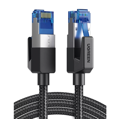 [80433] Cable Ethernet Cat8 Class F/FTP Redondo con Malla de Nylon 5 Metros (16.40 Pies)