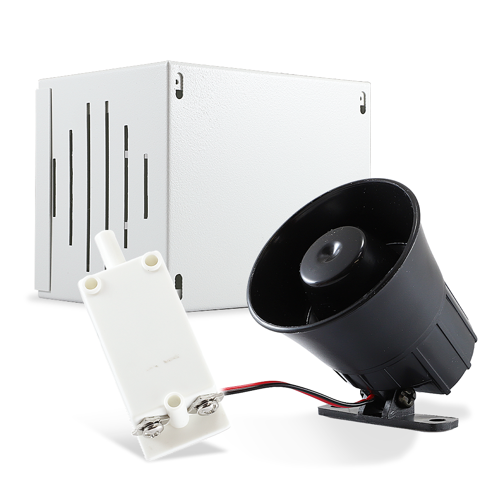 [KIT15W] KIT SIRENA DE 15W PARA EXTERIOR INCLUYE SIRENA 15W SRE108 + GABINETE METÁLICO PARA EXTERIOR + TAMPER