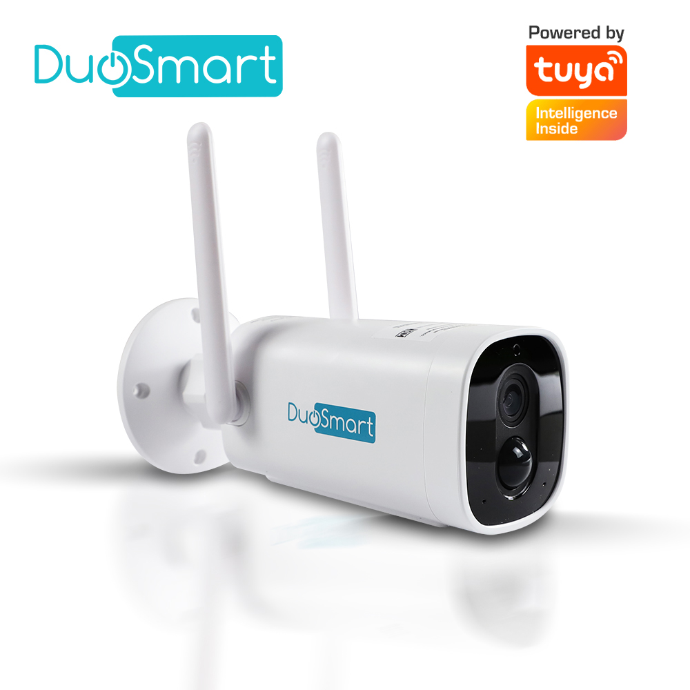 [E41] CAMARA INTELIGENTE 100 POR CIENTO INALAMBRICA DUOSMART E41 WIFI 2.4 GHZ 3MP COMPATIBLE CON APP DUOSMART CON BATERIA RECARGABLE INTEGRADA DE LARGA DURACION CON AUDIO BIDIRECCIONAL GRABACION POR DETECCION DE MOVIMIENTO EN MICROSD DE HASTA 128GB (NO INCLUIDA)