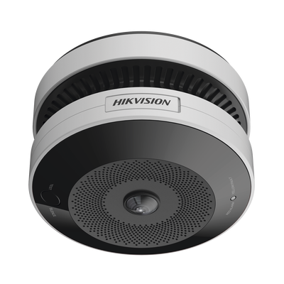 [HF-VS409] (HikFire) Mini Fisheye IP 4 Megapixel con Detector de Humo Puntual / Autónomo / Entrada y Salida de Alarma / 15 mts IR / PoE / WDR 120 dB / Alarma de 85 dB / MicroSD 128GB / Compatible con Hik-Connect