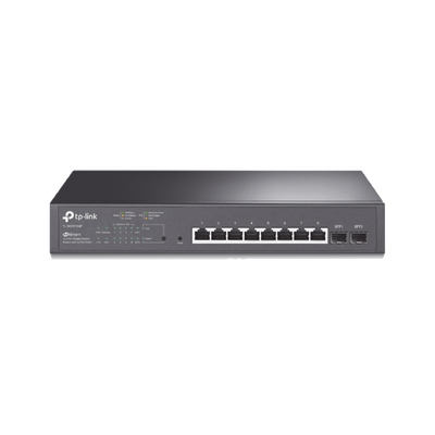 [TL-SG2210MP] Switch PoE JetStream SDN Administrable 8 puertos 10/100/1000 Mbps + 2 puertos SFP, 8 puertos PoE, 150W, administración centralizada OMADA SDN