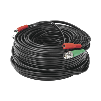 [DIY-30M-HD] Cable Coaxial (BNC RG59) + Alimentación / SIAMES / 30 Metros (98.43 Pies) / 100% COBRE / Para Cámaras 4K / Uso Interior y Exterior