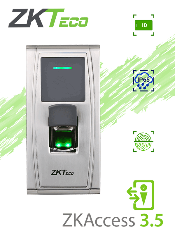 ZKTECO MA300AC35 - Control de Acceso y Asistencia / 1,500 Huellas / 10,000 Tarjetas  ID / 100,000 Registros / TCPIP /  IP65