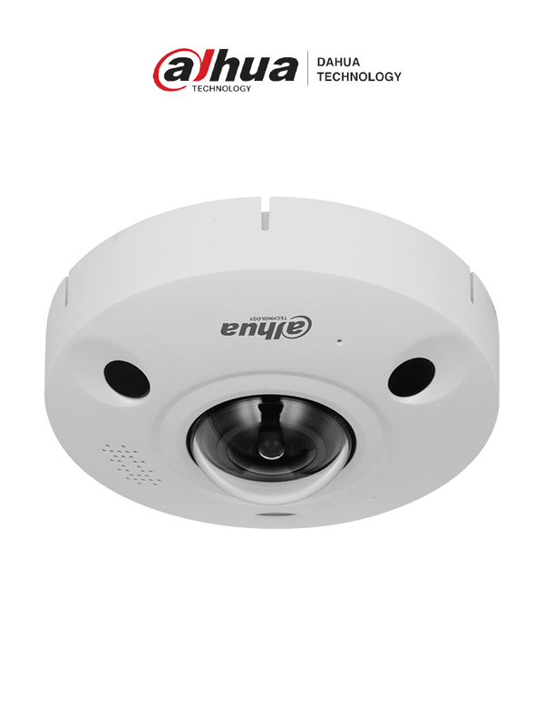 [DH-IPC-EBW81242N] DAHUA IPC-EBW81242N-S2 - Cámara IP Fisheye Resolución de 12 MP/ Lente 1.85mm/ 360 Grados/ IR 10 de Mts/ IA WizMind/ Conteo de Personas/ Cantidad de Personas en Áreas/ Mapa de Calor/ PoE/ DWDR/ H.265/ IP67/ IK10/ E&S Alarma/ E&S Audio/