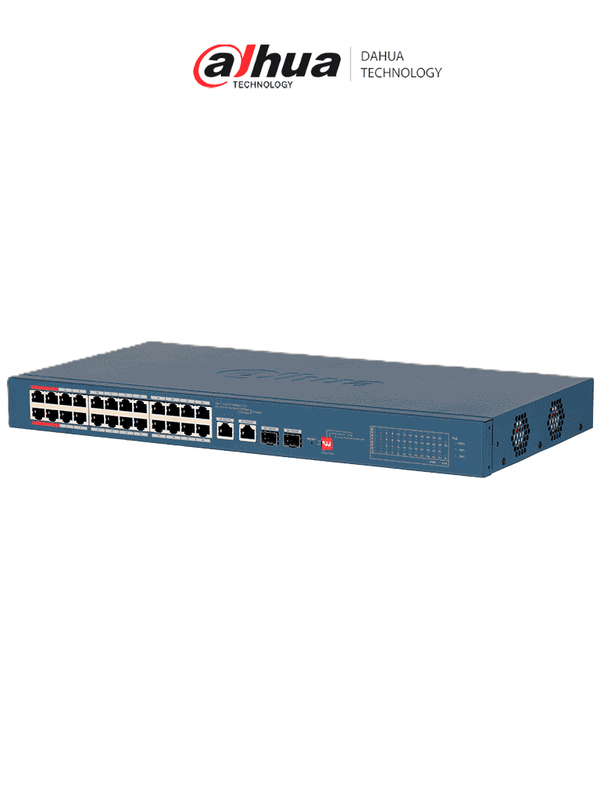 [DH-CS4220-16GT-190] DAHUA DH-CS4220-16GT-190-V2 - Switch de 16 Puertos Gigabit PoE/ PoE inteligente/ Puerto Rojo de Hasta 90W/ 190W Totales/ 2 Puertos SFP/ PoE Watchdog/ switching de 40 Gbps/ Prot. Avanzada Contra Descargas/ Administrable a Través de DoLynk Care/