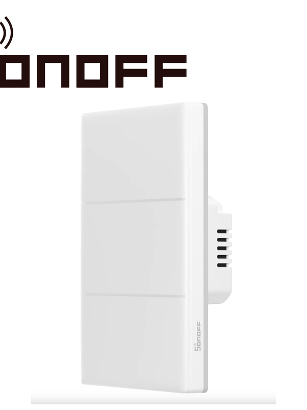 Apagador De Pared Touch Tx Ultimate Sonoff T5-3c-120 / 3ch On/off Inalambrico / Wifi 2.4ghz / Color Blanco / Luz Ambiental / Vibra/suena/se Ilumina Al Tocarlo / Compatible Con Alexa/google Home/ifttt / App Ios Y Android / Hasta 5amp Por Canal
