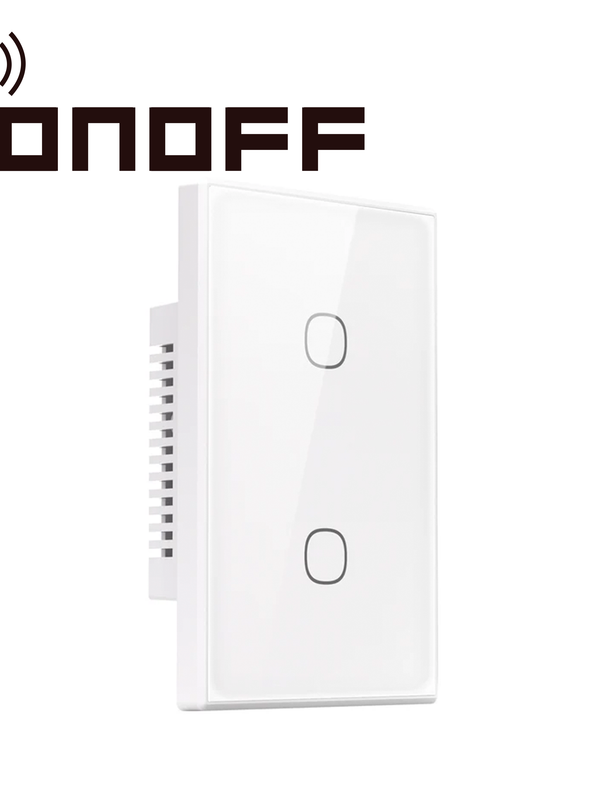 [AW200SON18] APAGADOR DE PARED TOUCH TX GEN2 SONOFF T6-2C-120M / 2CH ON/OFF INALAMBRICO / WIFI 2.4GHZ / COLOR BLANCO / MATTER COMPATIBLE APPLE HOME/ALEXA/GOOGLE HOME/SMARTTHINGS/IFTTT / APP IOS Y ANDROID / HASTA 10AMP POR CANAL