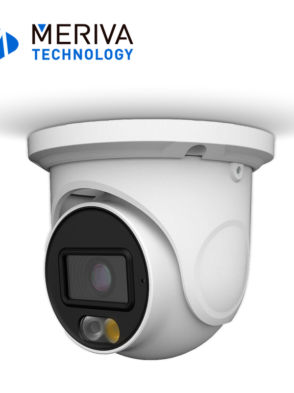 [C4112MER14] CAMARA HD TURRET MERIVA TECHNOLOGY MDL-3202A / 2 MP / AHD/TVI/CVI / 2.8 MM / ILUMINACION DUAL (20 - 30M IR / 20M LUZ CALIDA) / IP67 / METALICA / 12 VCD / COC / MICROFONO INTEGRADO / AUDIO POR COAXIAL O UTP (SOLO POR TVI) / IMAGEN A COLOR 24/7