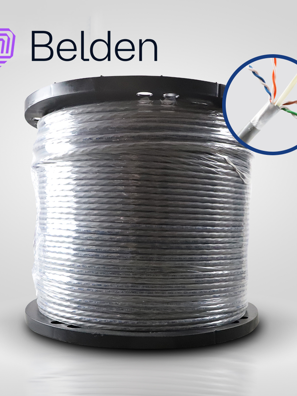 [CB02BBEL57] CABLE UTP CAT6A BELDEN 10GXW12 0081000 / INTERIOR / GRIS / 500MHZ / 4 PARES / 23 AWG / FORRO PVC / CMR / CERTIFICABLE / BOBINA / 1,000 PIES 305 METROS