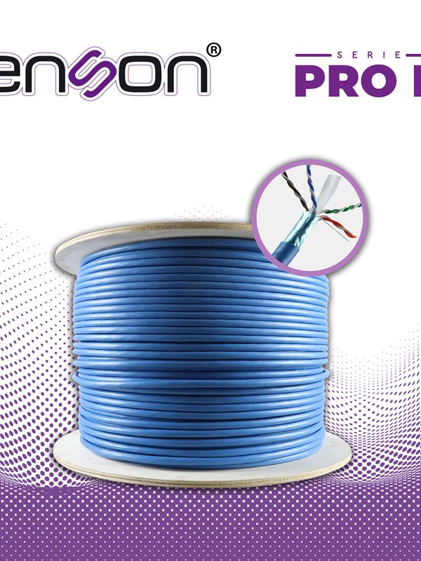 [CB02BENS15] CABLE UTP CAT6A ENSON 12264L305 FORRO PVC AZUL 4 PARES 500MHZ 100 POR CIENTO COBRE USO INTERIOR / 1000 PIES / 305 METROS