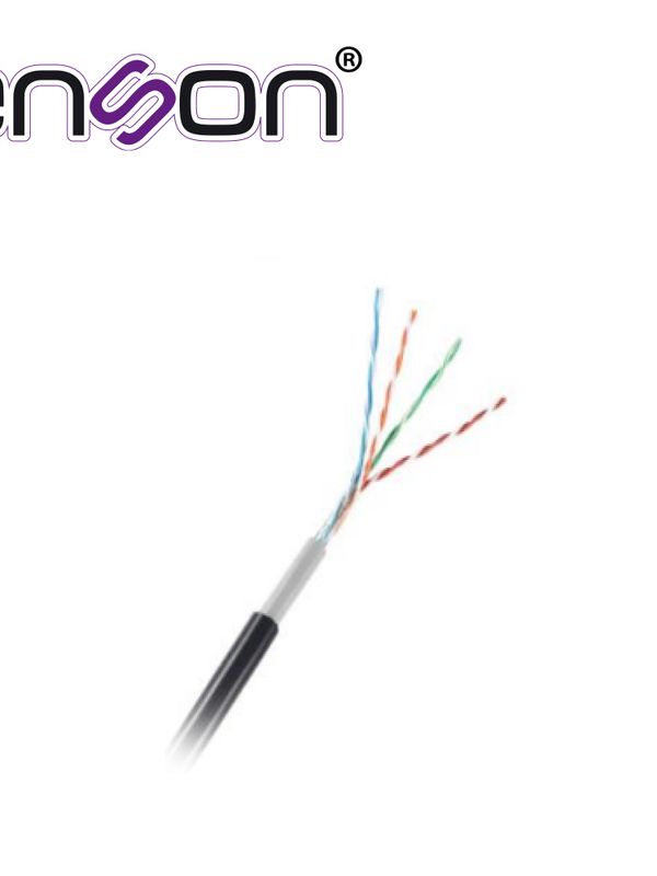 [CB02BENS46] CABLE UTP CAT5E CCA ENSON 12252B305 PARA EXTERIOR SERIE ECO CALIBRE 24 AWG DOBLE FORRO PVC NEGRO RETARDANTE DE FLAMA Y RESISTENTE A RAYOS UV 305 METROS