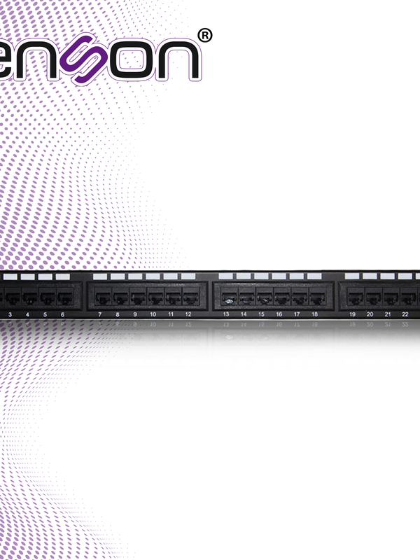 [ENS-PAT24C6A] Patch Panel Enson Ens-pat24c6a 1ur Precargado Cat6a 24 Puertos Montaje En Rack Estandar 19 Pulgadas
