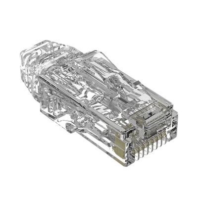 [SP628-C] Plug RJ45 Cat6/6A, Para Cable UTP de Calibre 28 AWG (Diámetro Reducido), Chapado en Oro de 50 Micras, Paquete de 100 Piezas