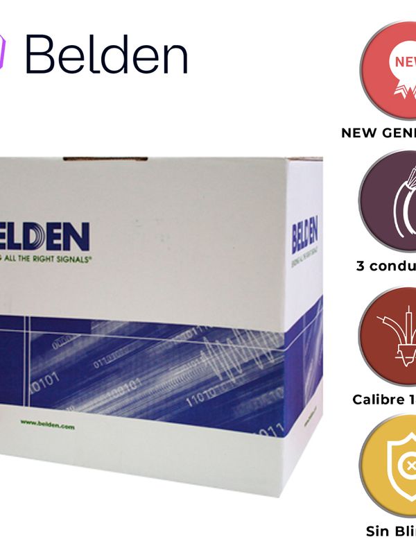 [5301UE 008U1000] Cable De Seguridad Y Sonido Belden 5301ue 008u1000 / Interior / Gris / 3 Conductores / 18 Awg / Multifilar / Forro Pvc / Cmr / En Caja / 1,000 Pies 305 Metros