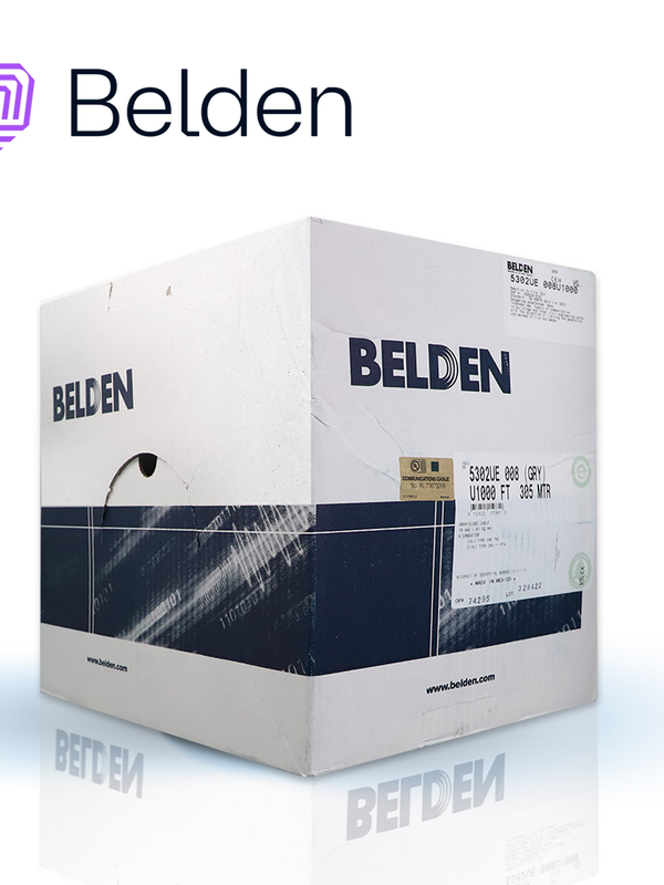 Cable De Seguridad Y Sonido Belden 5302ue 008u1000 / Interior / Gris / 4 Conductores / 18 Awg / Multifilar / Forro Pvc / Cmr / En Caja / 1,000 Pies 305 Metros