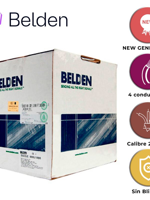 [CB05BBEL19] CABLE DE SEGURIDAD Y SONIDO BELDEN 5502UE 008U1000 / INTERIOR / GRIS / 4 CONDUCTORES / 22 AWG / MULTIFILAR / FORRO PVC / CMR / EN CAJA / 1,000 PIES 305 METROS