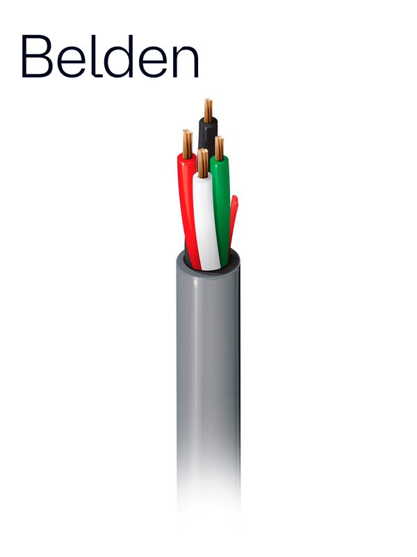 [CB05BBEL49] CABLE DE SEGURIDAD Y SONIDO BELDEN 5102UE 0081000 / INTERIOR / GRIS / 4 CONDUCTORES / 14 AWG / MULTIFILAR / FORRO PVC / CMR / BOBINA / 1,000 PIES 305 METROS
