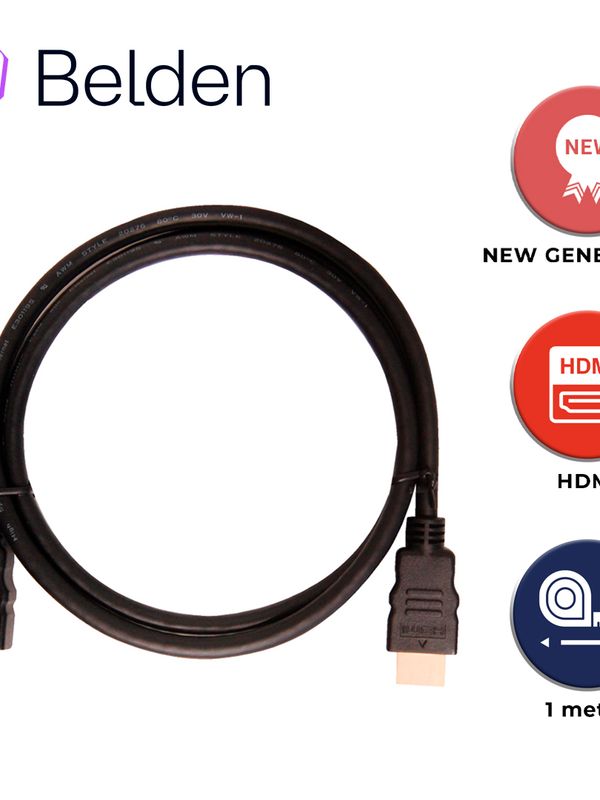 Cable Hdmi Belden Hde001mb / High Speed / 1080p 60hz / 4k 30hz / 1 Metro / Tipo A-a / Pieza