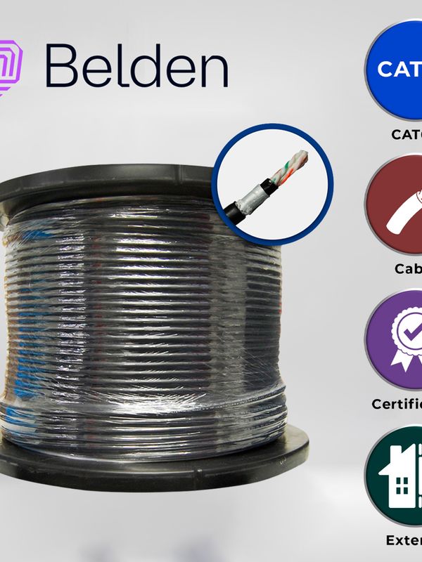 [CB06ABEL75] CABLE OSP UTP CAT6A BELDEN OSP6AU 0101000 / EXTERIOR / NEGRO / 500MHZ / 4 PARES / 23 AWG / FORRO POLIETILENO / BOBINA / 1,000 PIES 305 METROS