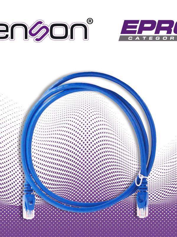 Patchcord Utp Enson P6012l Cat6 120cm Azul Serie Epro 100-ii 100 Por Ciento Cobre Para Mejor Identificacion De Soluciones En Racks Y Gabinetes