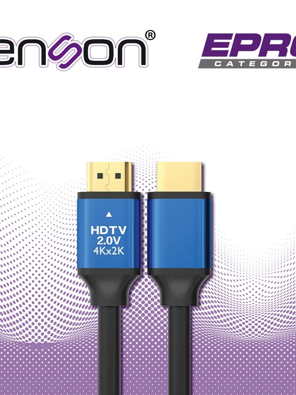 Cable Hdmi 4k Pro Enson Ens-hdmi3me De 3 Metros Soporta Resoluciones De Hasta 4k Color Negro Para Interior