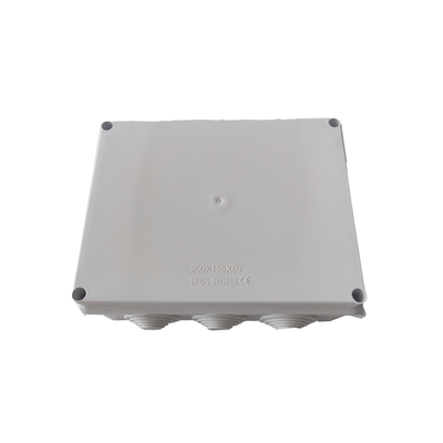 Caja de Derivación-Conexión para Exterior IP65 con 10 Entradas / 200 x 155 x 80 mm / Sellado Seguro con Empaque + 4 Tornillos / Resiste Agua, Polvo y Sol Directo