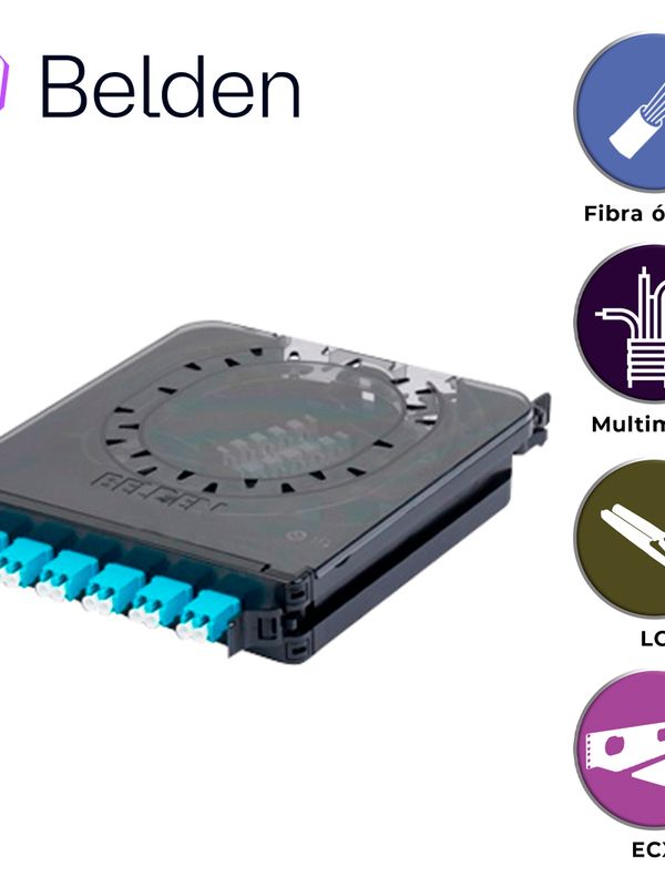 [FC3X06LDFS] Cassette Fx Ecx Multimodo Belden  Fc3x06ldfs / Om3 / Aqua / Lc Duplex / 6 Puertos
