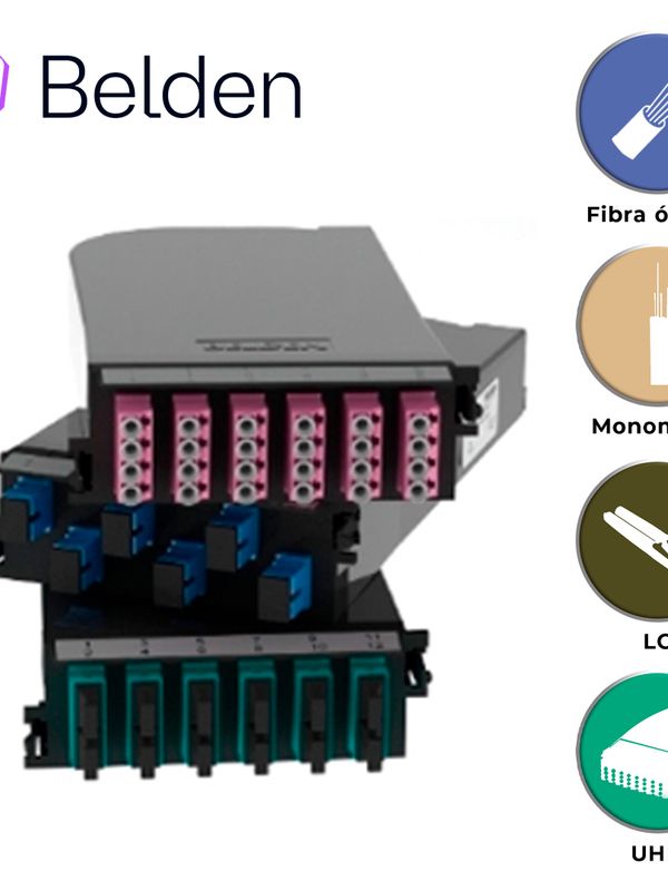 Cassette Fx Uhd Belden Monomodo Fcsh12ldfs / Os2 / Azul / Lc Duplex / 12 Puertos