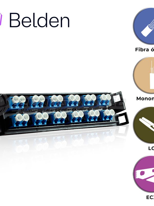 FRAME FX ECX MONOMODO BELDEN FFSX12LD / OS2 / AZUL / LC DUPLEX / 12 PUERTOS