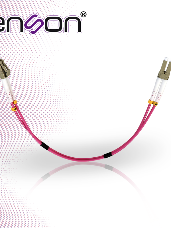 Jumper De Fibra Optica Enson Ens-jump030mm4 Forro De Pvc Tipo De Fibra Multimodo Om4 50/125 Micras Conectores Lc Duplex - Lc Duplex Longitud 1 Pie - 30 Cms