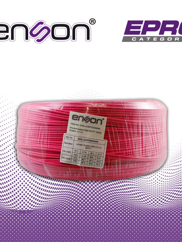 Fibra Optica Enson Ens-jump2000mm4 De 200 Metros Multimodo Om4 Armada Y Terminada