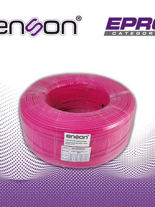 [ENS-JUMP3000MM4] Fibra Optica Enson Ens-jump3000mm4 De 300 Metros Multimodo Om4 Armada Y Terminada
