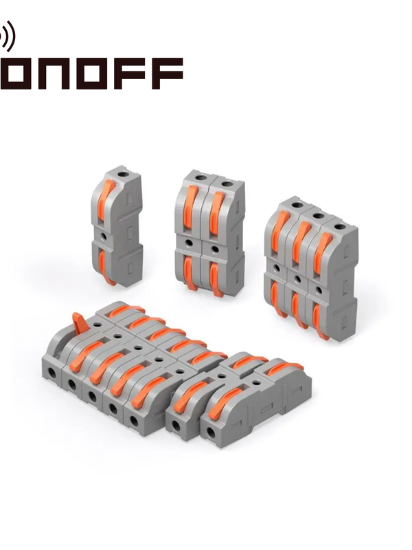 Conectores De Empalme  Rapido Sonoff D1-1 / Juego  De  34 Conectores  Rapidos  / Compatible  Con  Cables  Awg20-12 / Facil Y Rapida  Coneccion / Agrupables/ Soporta Hasta 32amp