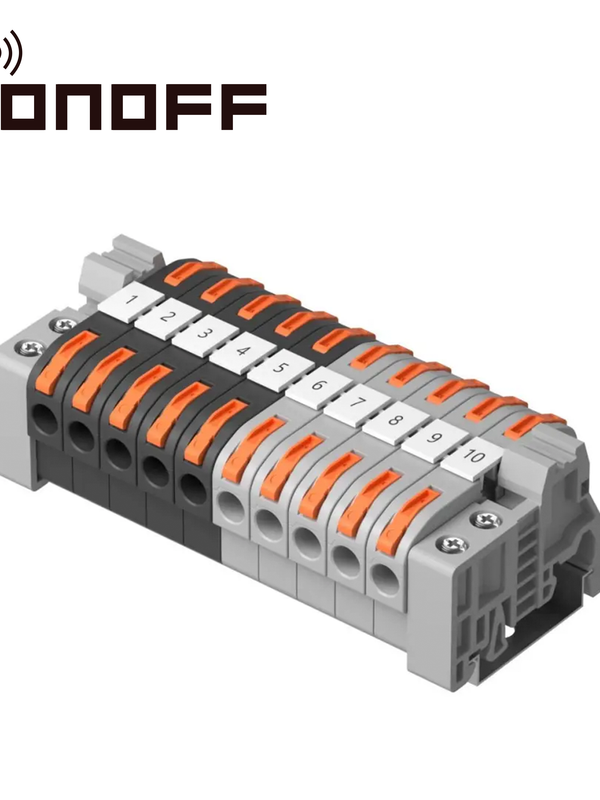 Conectores De Empalme Rapido  Y Montaje En Riel Din Sonoff 211 / Juego De 20 Conectores Rapids/ Compatibles Con Cables Awg20-12 / Facil Y Rapida Coneccion/ Montables En Riel Din / Soporta Hasta  32amp